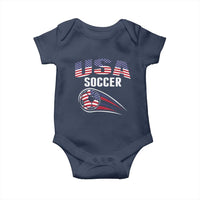 Patriotic USA Soccer Stars and Stripes Graphic Baby Onesie American Football Fan Game Day Spirit