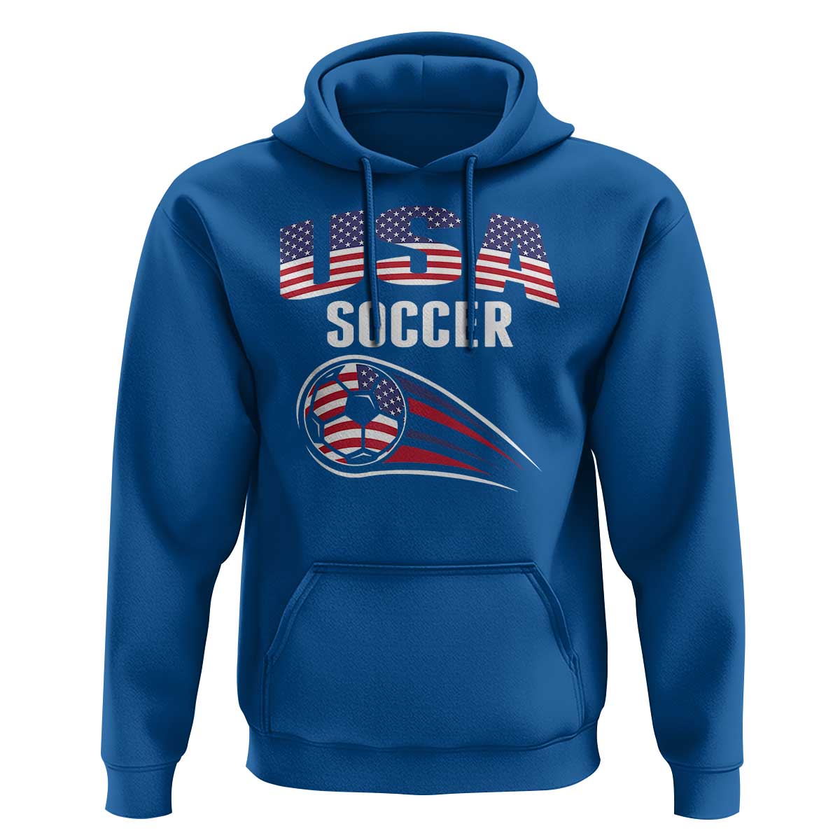 Patriotic USA Soccer Stars and Stripes Graphic Hoodie American Football Fan Game Day Spirit