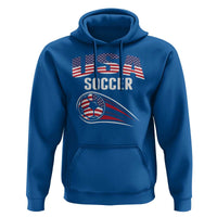 Patriotic USA Soccer Stars and Stripes Graphic Hoodie American Football Fan Game Day Spirit