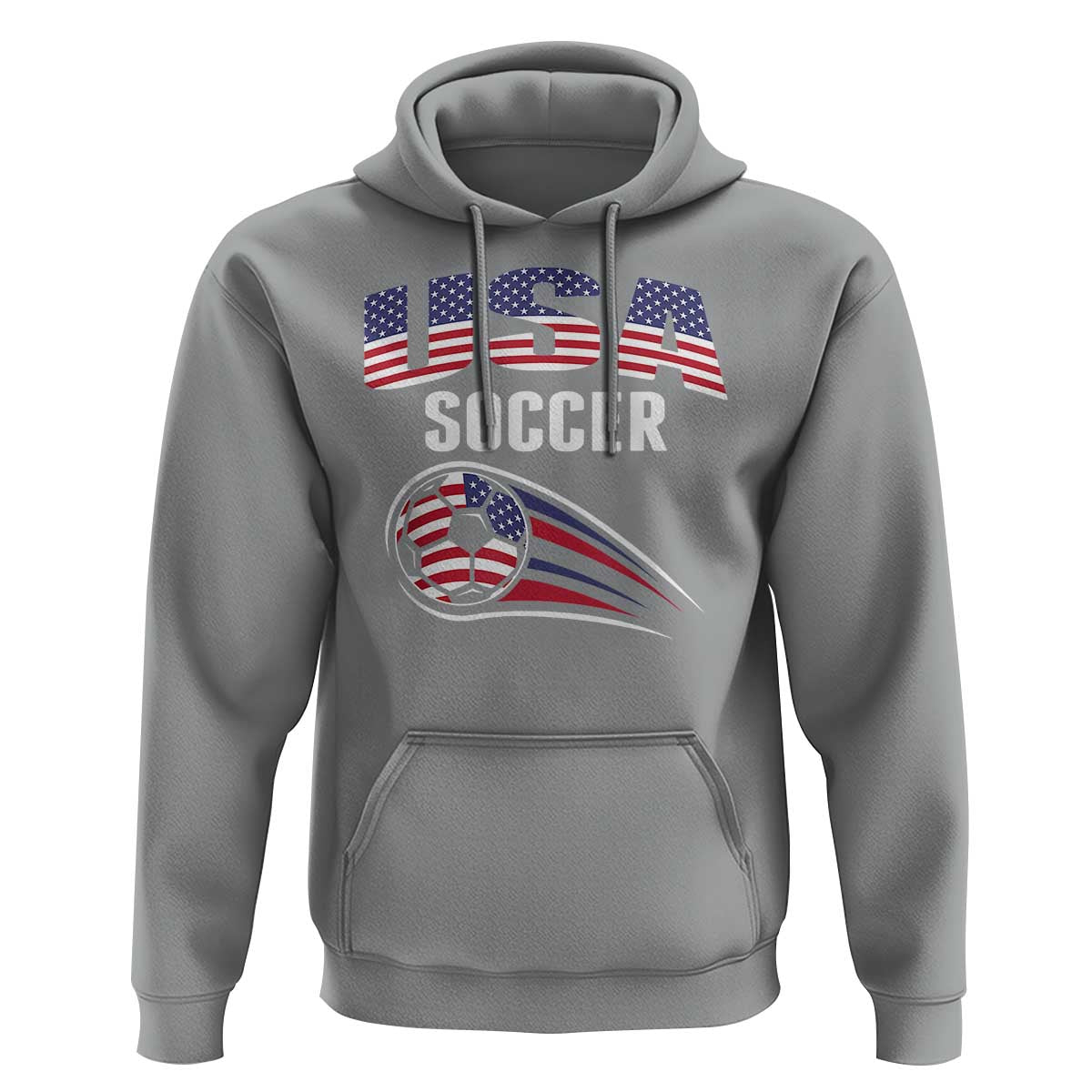 Patriotic USA Soccer Stars and Stripes Graphic Hoodie American Football Fan Game Day Spirit