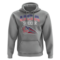 Patriotic USA Soccer Stars and Stripes Graphic Hoodie American Football Fan Game Day Spirit