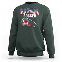 Patriotic USA Soccer Stars and Stripes Graphic Sweatshirt American Football Fan Game Day Spirit