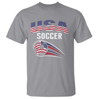 Patriotic USA Soccer Stars and Stripes Graphic T Shirt American Football Fan Game Day Spirit