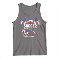 Patriotic USA Soccer Stars and Stripes Graphic Tank Top American Football Fan Game Day Spirit