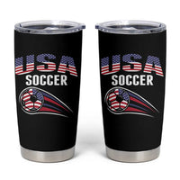 Patriotic USA Soccer Stars and Stripes Graphic Tumbler Cup American Football Fan Game Day Spirit