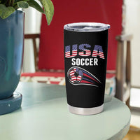 Patriotic USA Soccer Stars and Stripes Graphic Tumbler Cup American Football Fan Game Day Spirit