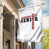 Soccer Senior Class of 2026 Typography Graphic Garden Flag High School Varsity Athlete Graduation Gift