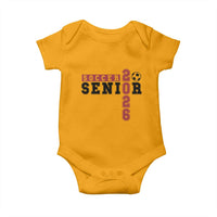 Soccer Senior Class of 2026 Typography Graphic Baby Onesie High School Varsity Athlete Graduation Gift