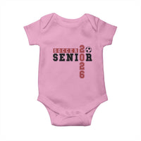 Soccer Senior Class of 2026 Typography Graphic Baby Onesie High School Varsity Athlete Graduation Gift