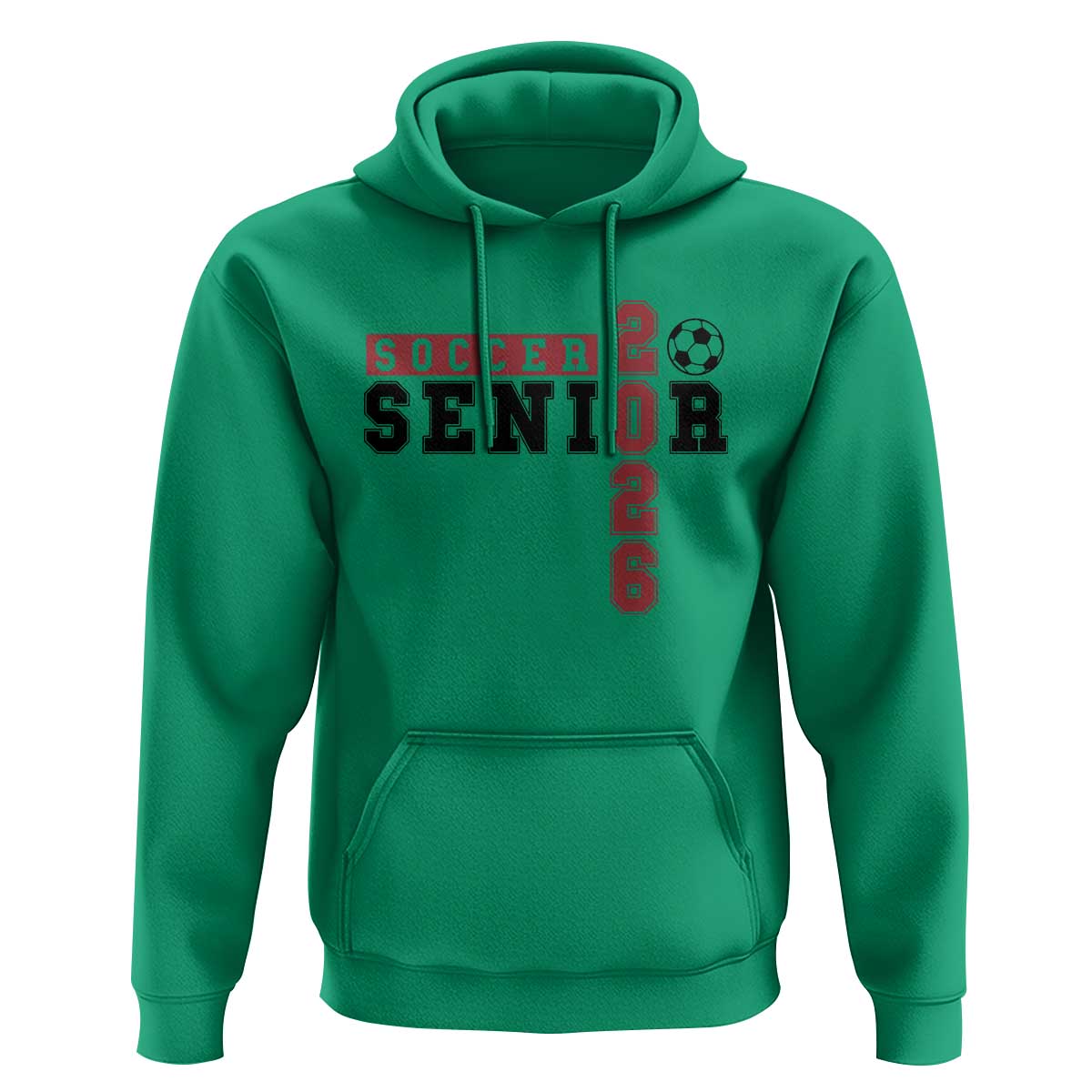 Soccer Senior Class of 2026 Typography Graphic Hoodie High School Varsity Athlete Graduation Gift