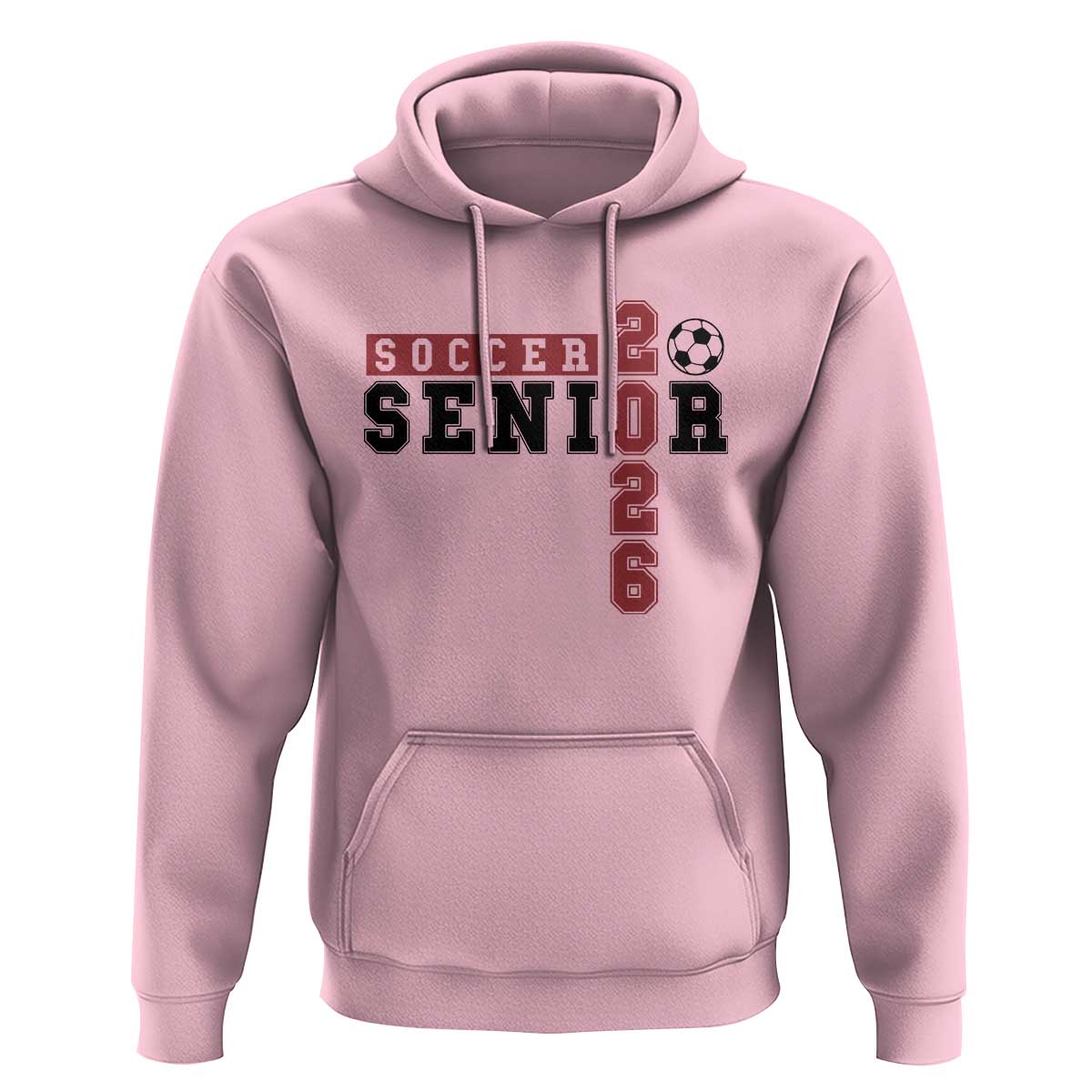 Soccer Senior Class of 2026 Typography Graphic Hoodie High School Varsity Athlete Graduation Gift