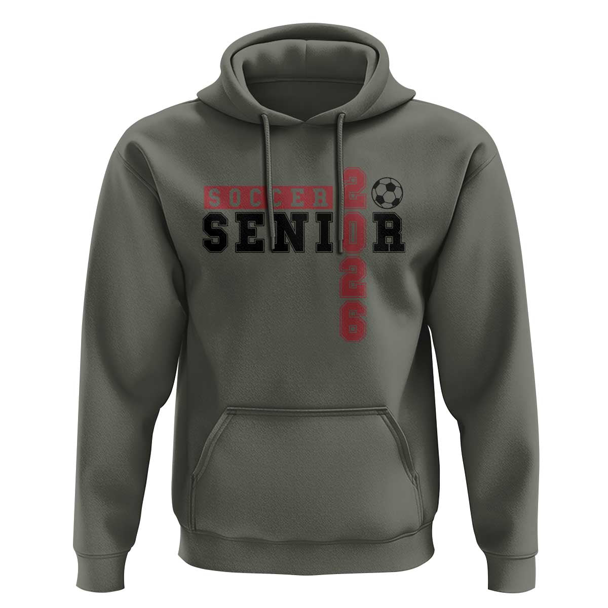 Soccer Senior Class of 2026 Typography Graphic Hoodie High School Varsity Athlete Graduation Gift