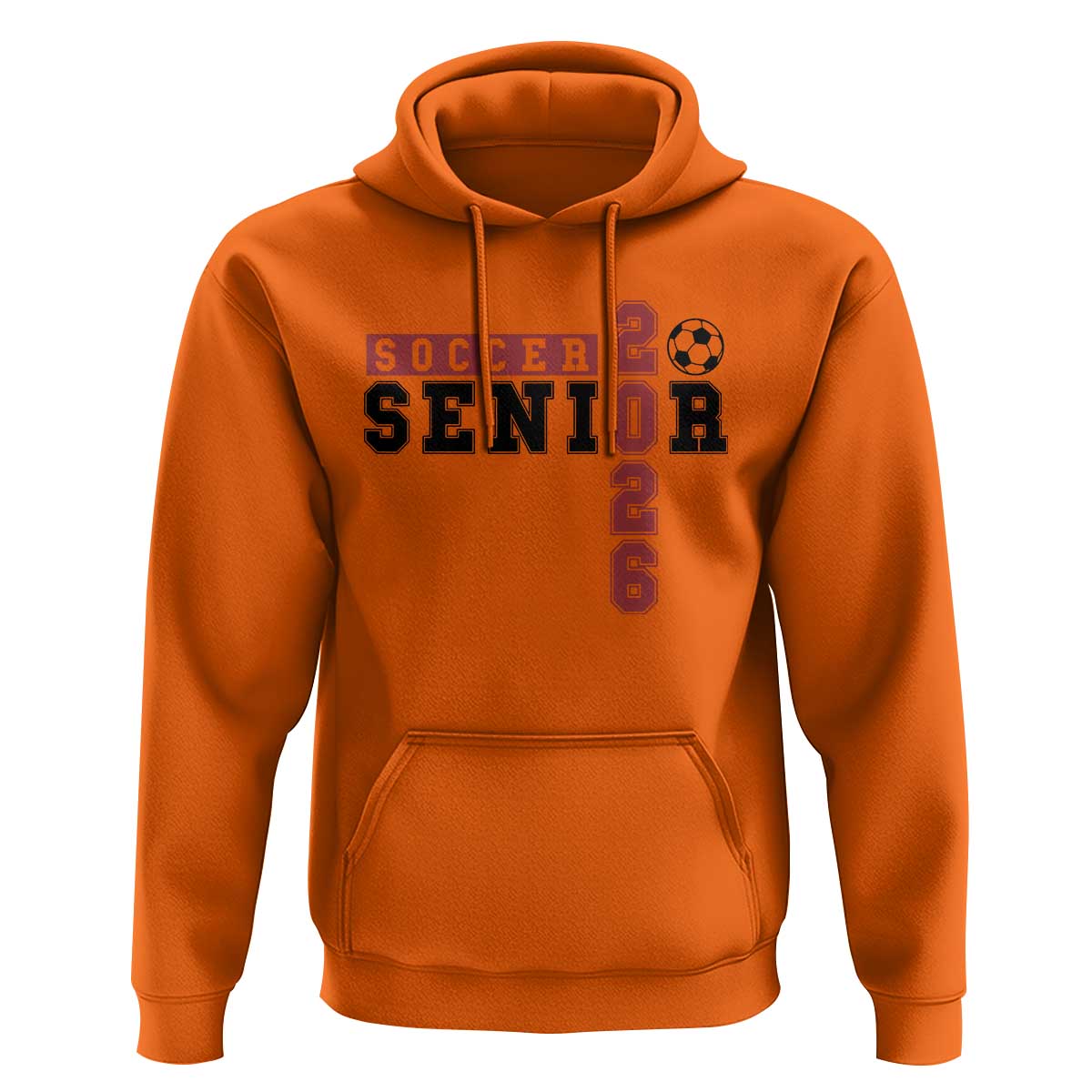 Soccer Senior Class of 2026 Typography Graphic Hoodie High School Varsity Athlete Graduation Gift
