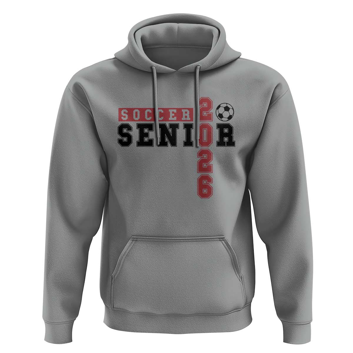 Soccer Senior Class of 2026 Typography Graphic Hoodie High School Varsity Athlete Graduation Gift
