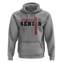 Soccer Senior Class of 2026 Typography Graphic Hoodie High School Varsity Athlete Graduation Gift