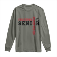 Soccer Senior Class of 2026 Typography Graphic Long Sleeve Shirt High School Varsity Athlete Graduation Gift