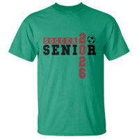 Soccer Senior Class of 2026 Typography Graphic T Shirt High School Varsity Athlete Graduation Gift
