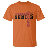 Soccer Senior Class of 2026 Typography Graphic T Shirt High School Varsity Athlete Graduation Gift