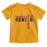Soccer Senior Class of 2026 Typography Graphic Toddler T Shirt High School Varsity Athlete Graduation Gift