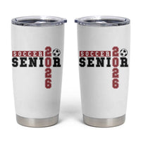 Soccer Senior Class of 2026 Typography Graphic Tumbler Cup High School Varsity Athlete Graduation Gift