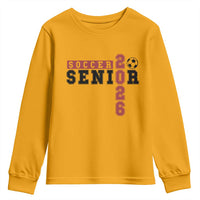 Soccer Senior Class of 2026 Typography Graphic Youth Sweatshirt High School Varsity Athlete Graduation Gift