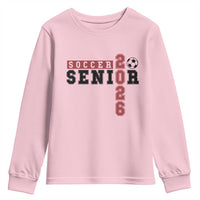 Soccer Senior Class of 2026 Typography Graphic Youth Sweatshirt High School Varsity Athlete Graduation Gift