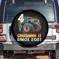 Monster Truck Birthday Spare Tire Cover Happy 4th Bday Party 4 Years Old Boy