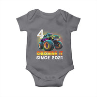 Monster Truck Birthday Baby Onesie Happy 4th Bday Party 4 Years Old Boy