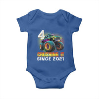 Monster Truck Birthday Baby Onesie Happy 4th Bday Party 4 Years Old Boy
