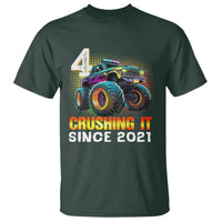 Monster Truck Birthday T Shirt Happy 4th Bday Party 4 Years Old Boy