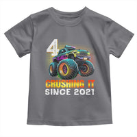 Monster Truck Birthday Toddler T Shirt Happy 4th Bday Party 4 Years Old Boy