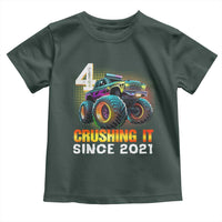 Monster Truck Birthday Toddler T Shirt Happy 4th Bday Party 4 Years Old Boy