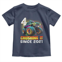 Monster Truck Birthday Toddler T Shirt Happy 4th Bday Party 4 Years Old Boy