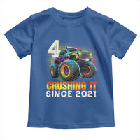 Monster Truck Birthday Toddler T Shirt Happy 4th Bday Party 4 Years Old Boy