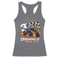 Monster Truck Birthday Racerback Tank Top Happy 3rd Bday Party 3 Years Old Boy