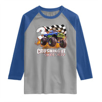 Monster Truck Birthday Raglan Shirt Happy 3rd Bday Party 3 Years Old Boy