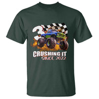 Monster Truck Birthday T Shirt Happy 3rd Bday Party 3 Years Old Boy