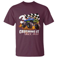 Monster Truck Birthday T Shirt Happy 3rd Bday Party 3 Years Old Boy