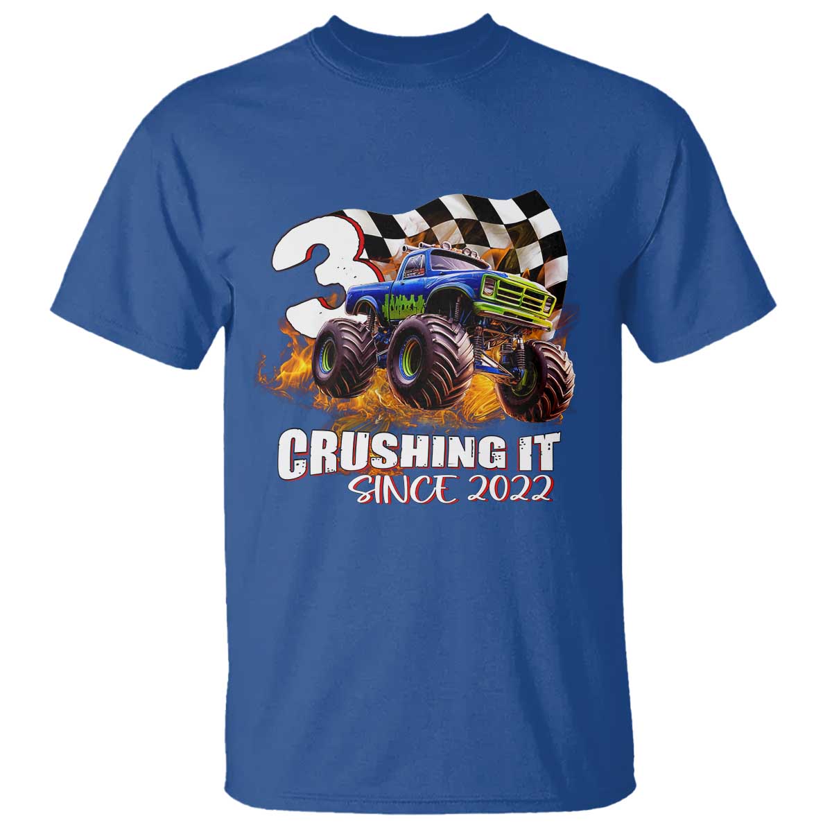 Monster Truck Birthday T Shirt Happy 3rd Bday Party 3 Years Old Boy