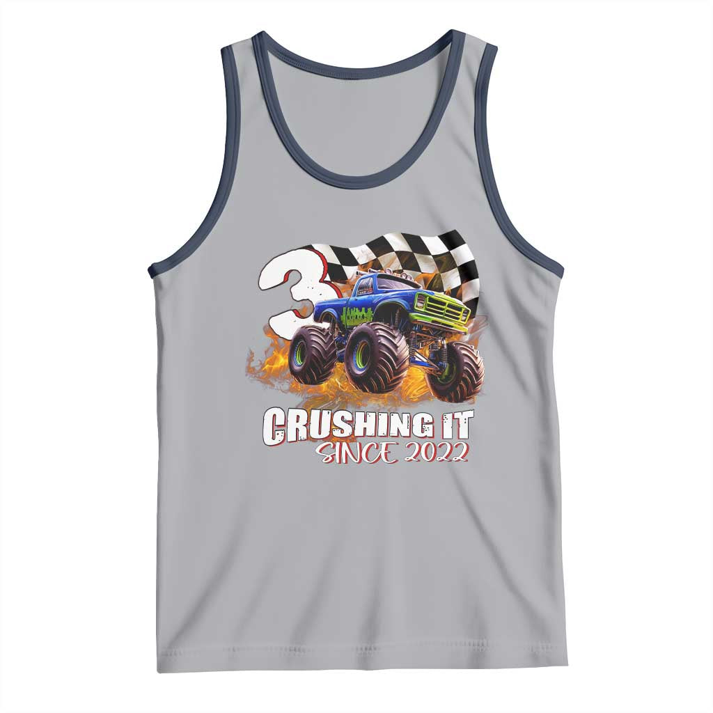 Monster Truck Birthday Tank Top Happy 3rd Bday Party 3 Years Old Boy