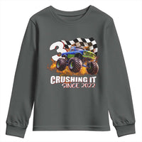Monster Truck Birthday Youth Sweatshirt Happy 3rd Bday Party 3 Years Old Boy