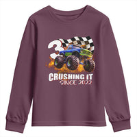 Monster Truck Birthday Youth Sweatshirt Happy 3rd Bday Party 3 Years Old Boy