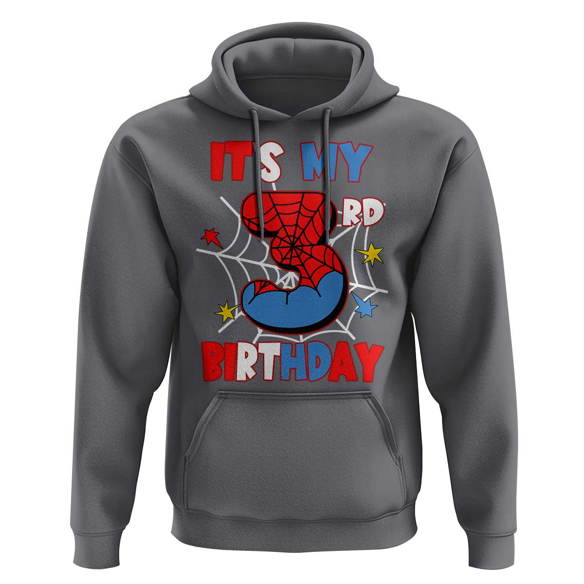 Spider Birthday Hoodie It's My 3rd Bday Party 3 Years Old Boy