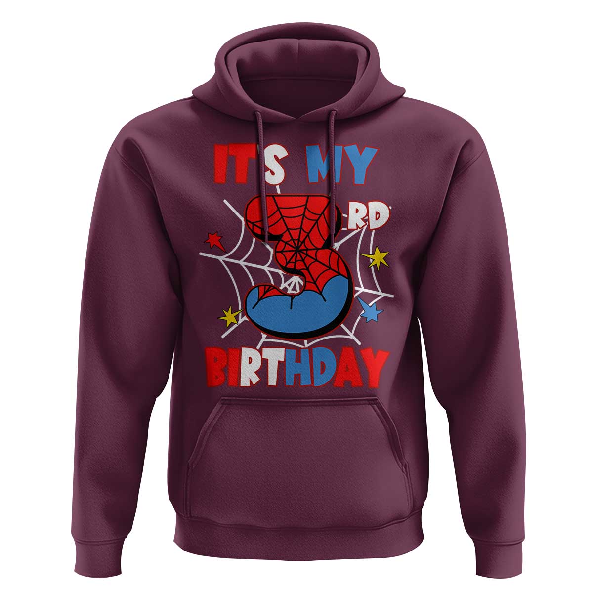 Spider Birthday Hoodie It's My 3rd Bday Party 3 Years Old Boy
