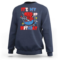 Spider Birthday Sweatshirt It's My 3rd Bday Party 3 Years Old Boy