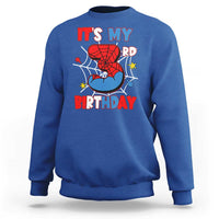Spider Birthday Sweatshirt It's My 3rd Bday Party 3 Years Old Boy