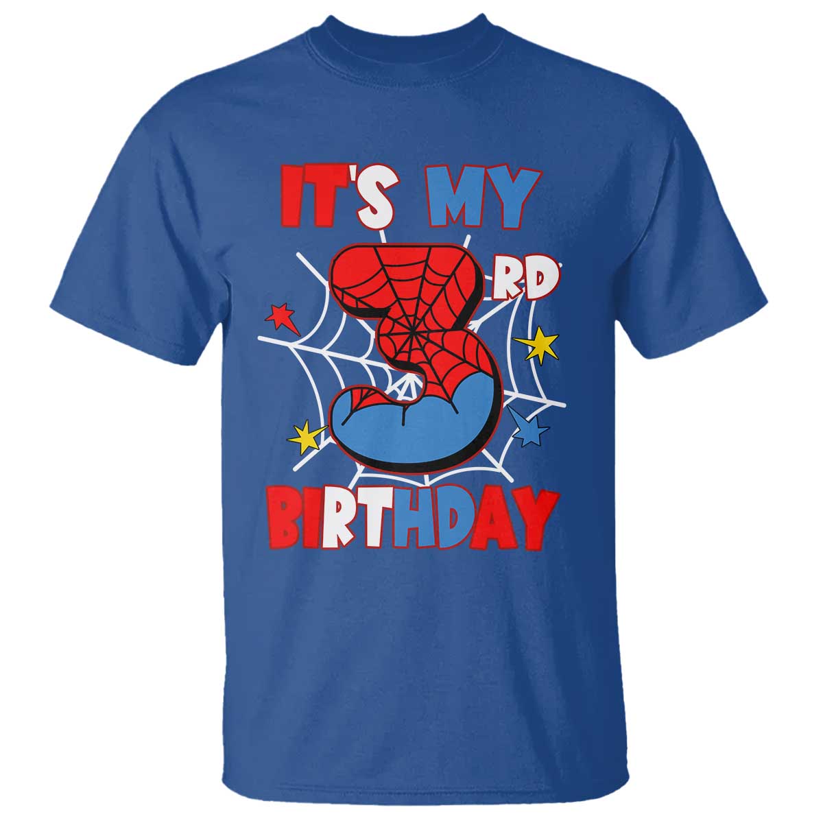 Spider Birthday T Shirt It's My 3rd Bday Party 3 Years Old Boy