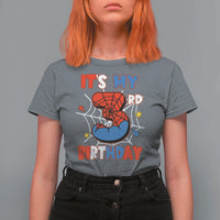 Spider Birthday T Shirt For Women It's My 3rd Bday Party 3 Years Old Boy