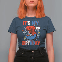 Spider Birthday T Shirt For Women It's My 3rd Bday Party 3 Years Old Boy