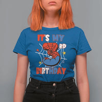 Spider Birthday T Shirt For Women It's My 3rd Bday Party 3 Years Old Boy